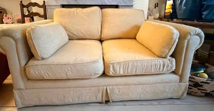 Photo of free Yellow two seat sofa (Shacklewell E8) #1