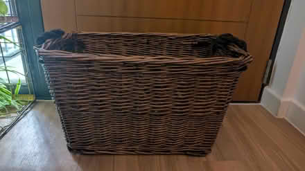 Photo of free Wooden woven hamper basket (West Ealing) #1