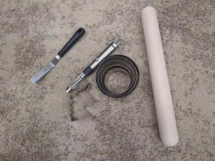 Photo of free Cookie cutters, rolling pin, spatula and peeler (Earley RG6) #1