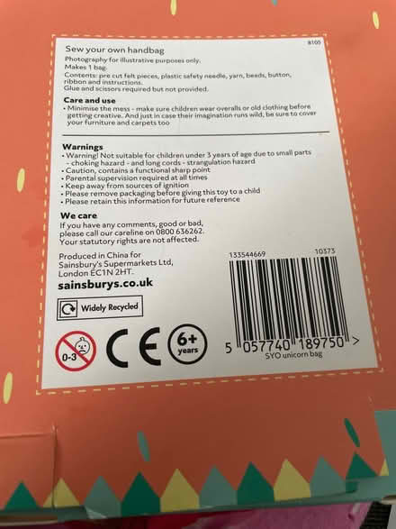Photo of free Sew your own unicorn handbag (Welling DA16) #2