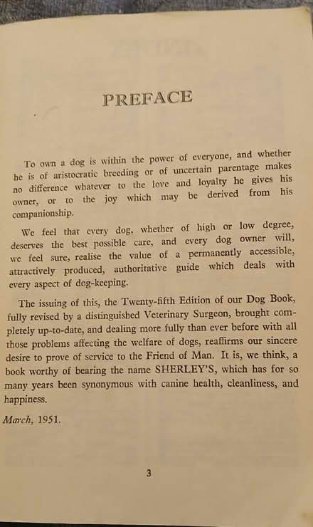 Photo of free Vintage 1951edition Sherley's Dog Book 25th edition feeding (South Croydon CR2) #2