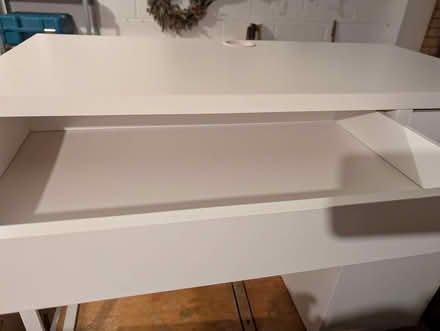 Photo of free IKEA white pc desk (Burnmill Farm LE16) #2