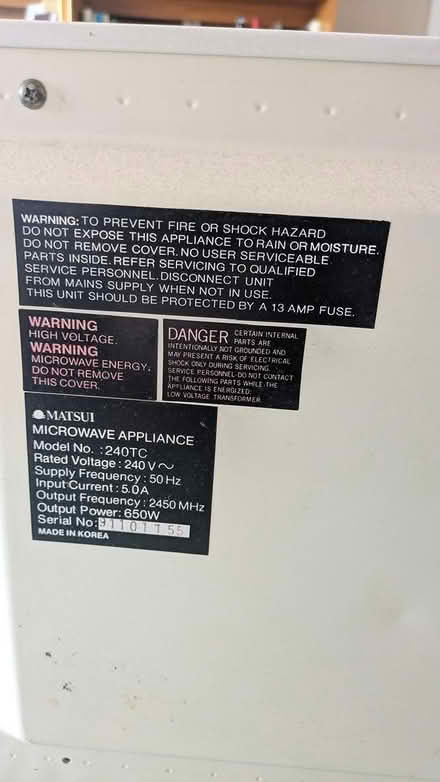 Photo of free Microwave oven 650W (Bollington SK10) #3