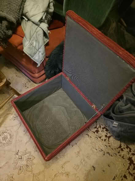 Photo of free Red storage pouffe (Swindon Village GL51) #2