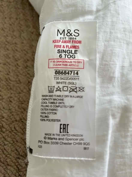 Photo of free Single duvet (Upper Weston) #2