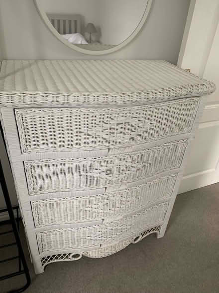 Photo of free sofa,king size bed +emma mattress, wicker chest of drawers (St. Agnes TR5) #4