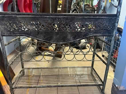 Photo of free Metal Wine rack and shelving unit (Branchburg) #2