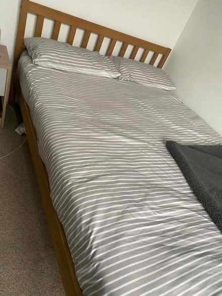 Photo of free Wooden double bed frame (G61 Bearsden) #1