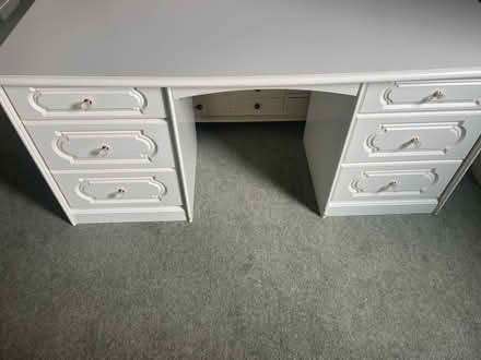 Photo of free White dresser desk with drawers (Sk12) #1