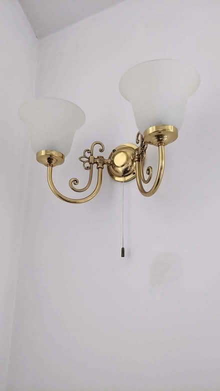 Photo of free Wall lights with frosted glass shades (10) (Lansdown GL50) #2