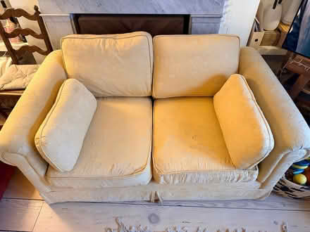 Photo of free Yellow two seat sofa (Shacklewell E8) #2