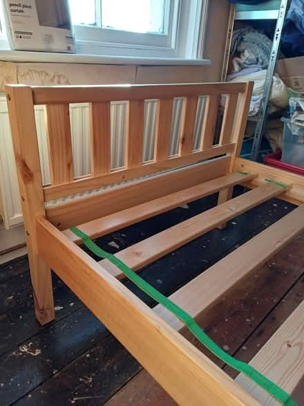 Photo of free Single size pine bed 3’ X 6’ approximately (Emsworth PO10) #2
