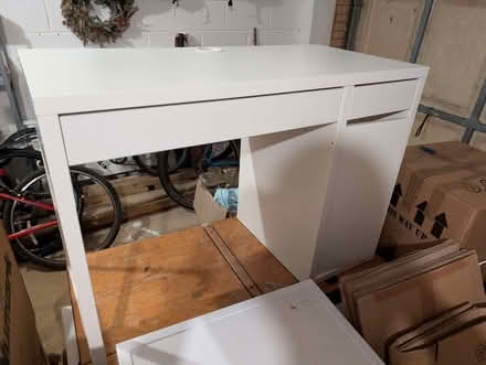 Photo of free IKEA white pc desk (Burnmill Farm LE16) #1