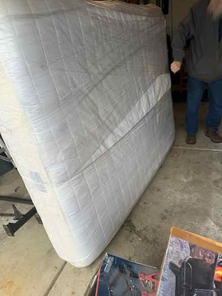 Photo of free Queen mattress covered in plastic (Bensenville) #2