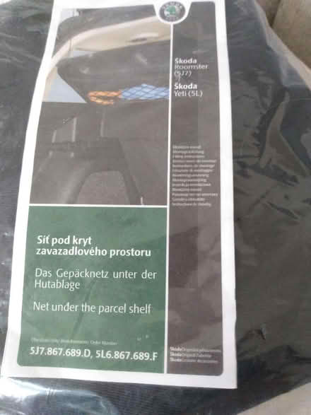 Photo of free Skoda parcel shelf net (Manor Park KT19) #1
