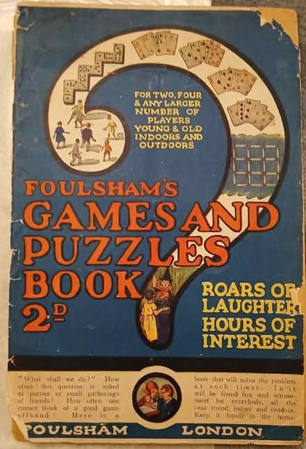 Photo of free Vintage copy of Foulsham's Games & Puzzles Book c1940/50 (South Croydon CR2) #1