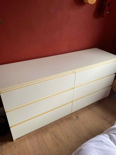 Photo of free White 3+3 chest of drawers (Sandyford) #1