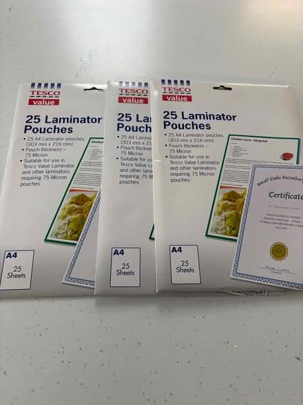 Photo of free Laminator pouches (Southport PR9) #1