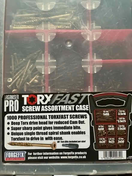 Photo of free ForgeFast Organiser Pro Torxfast Screw Assortment Case (CT11) #1
