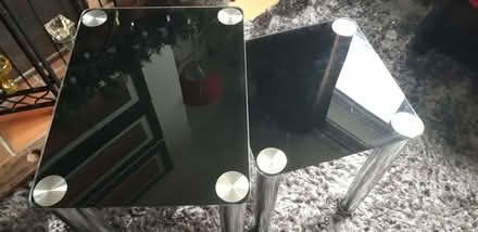 Photo of free Nest of tables. Black glass. (Kilburn DE56) #2