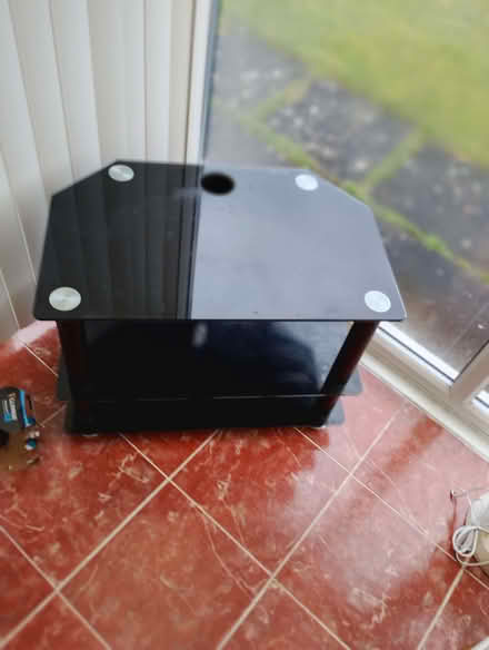 Photo of free Black glass TV Table (Southport PR8) #1