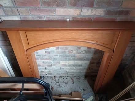 Photo of free Electric fireplace with mantel and stone hearth (Bungay NR35) #3