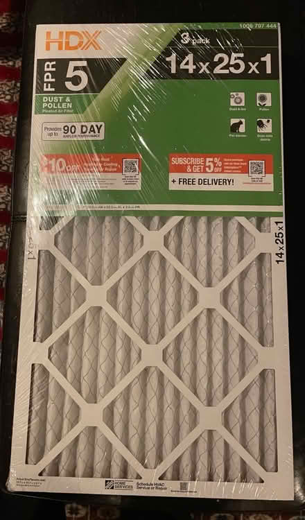 Photo of free New HVAC Filters 14x25x1 FPR 5 (Century Oaks West) #1