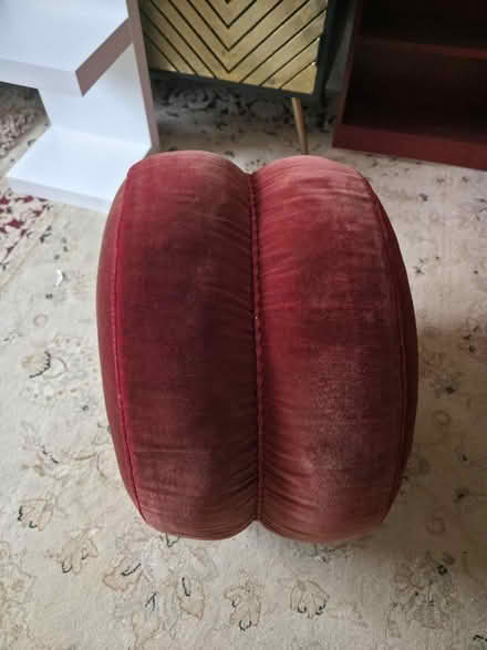 Photo of free Red circular pouffe (Swindon Village GL51) #1