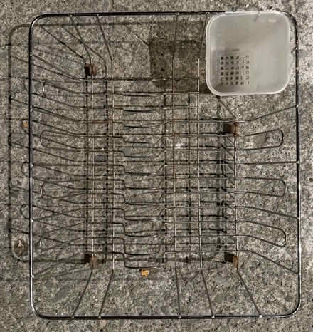 Photo of free Metal dish rack with utensil holder (Valencia Avenue, Sunnyvale) #2
