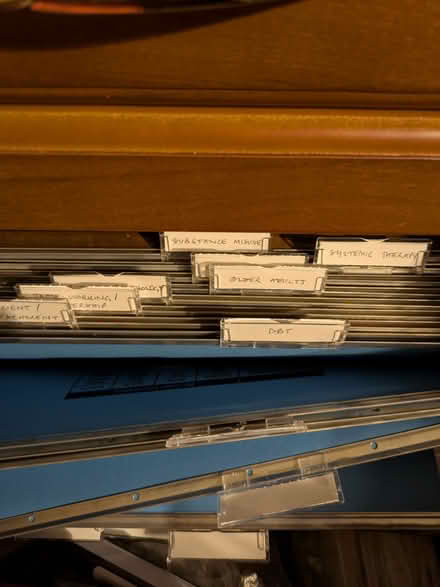 Photo of free 3 drawer wood filing cabinet (Clevedon BS21) #2