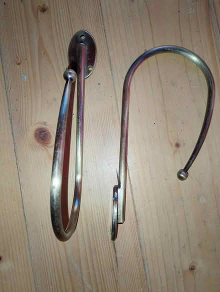 Photo of free brass tie back curtain hooks (Chesser EH14) #1