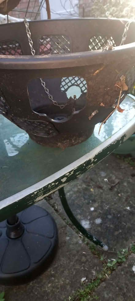 Photo of free 5 large plastic hanging baskets (Goldington MK41) #1