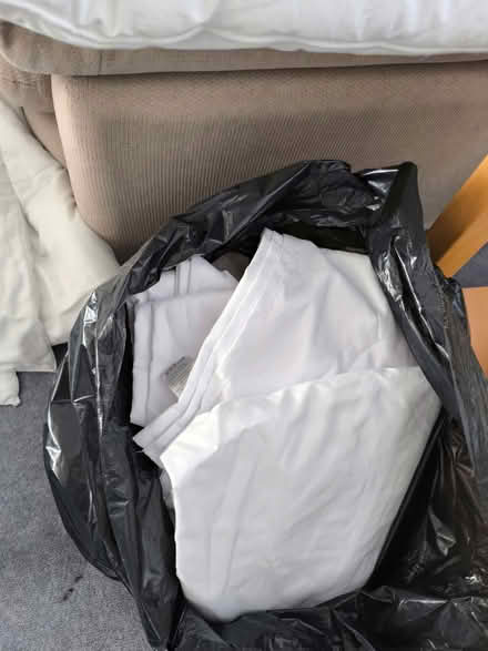 Photo of free House clearance - stacks of clean linens, duvets and an elec (The Camp AL1) #1