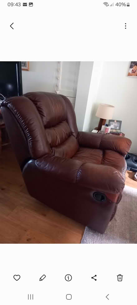 Photo of free Leather chair (Newton Abbot) #2