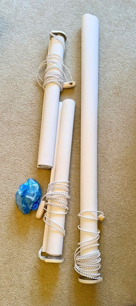 Photo of free Set of 3 cream roller blinds to fit bay window. (Comiston EH10) #1