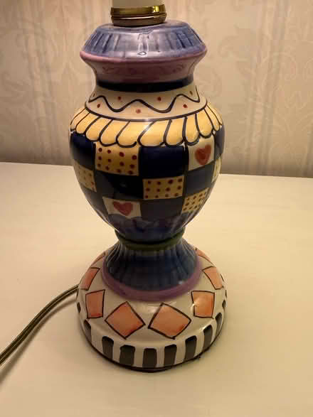 Photo of free Lamp w painted ceramic base (Winchester) #1