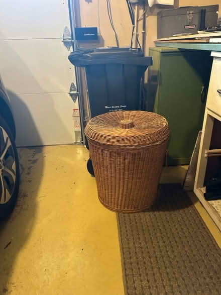 Photo of free Wicker Laundry Basket (Knoll Way in San Rafael) #1