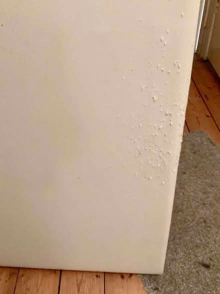Photo of free White faux leather headboard for double bed (Heysham LA3) #3