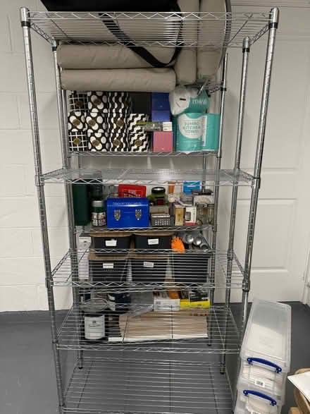 Photo of free 5 shelf chrome storage unit (Woodford SK7) #1