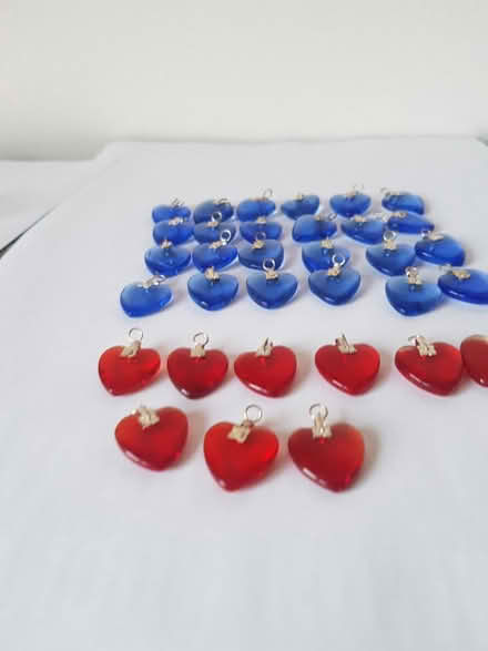 Photo of free Small glass heart pendants (BA1) #3