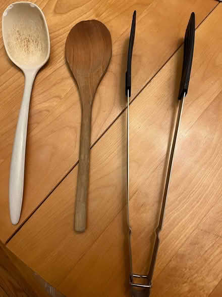 Photo of free Two large spoons and tongs (Hintonburg) #1