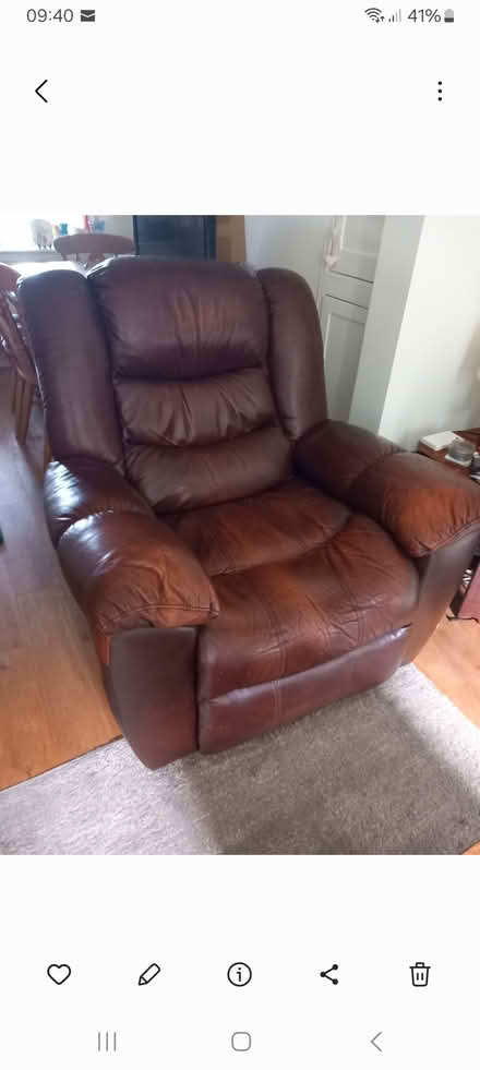 Photo of free Leather chair (Newton Abbot) #1
