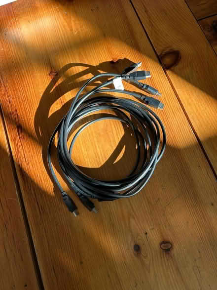 Photo of free (4) 6' Display port cables (Groton Ma.) #1