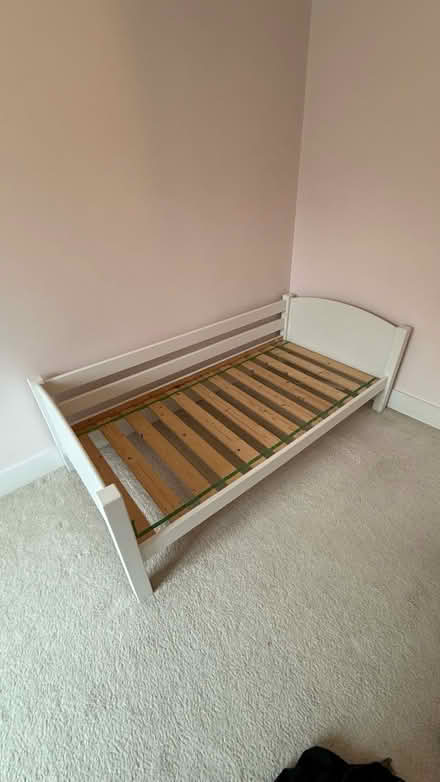 Photo of free Single white bed frame (KT15) #3