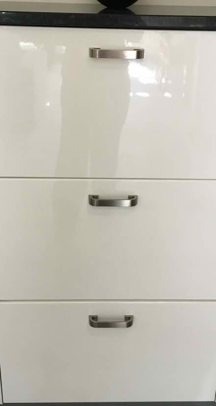 Photo of free 3 white gloss kitchen storage wall / stackable units (Hotwells BS8) #2