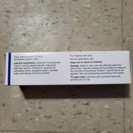 Photo of free Diclofenac Sodium Tropical Gel (31 Street and 9th Avenue) #2