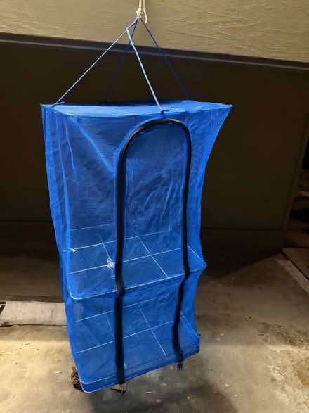 Photo of free Portable blue mesh drying rack (Valencia Avenue, Sunnyvale) #2