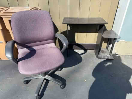 Photo of free Office chair & small desk w shelves (Valencia Avenue, Sunnyvale) #1
