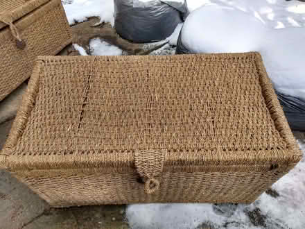 Photo of free Set of 3 nesting wicker boxes, old but intact (Earlham NR4) #4