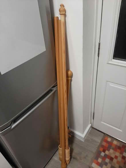 Photo of free 4 wooden curtain poles (Milton Ernest) #1